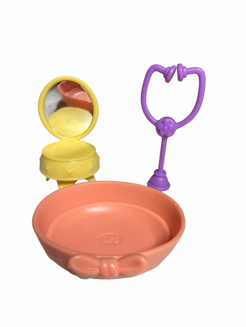 Littlest Pet Shop Misc Accessories LPS Lot of 3 Vanity, Stethoscope, Petbed